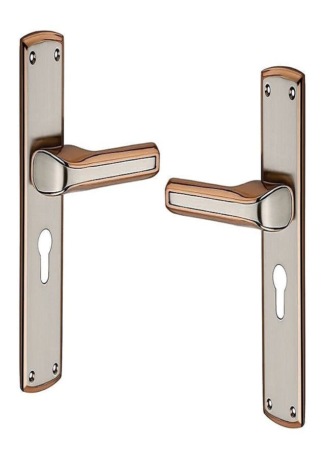 QPRO® Mortise Door Handle Set with Lock Body | 3 Reversible Computer Brass Keys for Bathroom, Bedroom, Living Room's Door(Rose Gold Finish,HH - 704, C.Y, 70 MM O.S.K Brass Cylinder) - Image 3